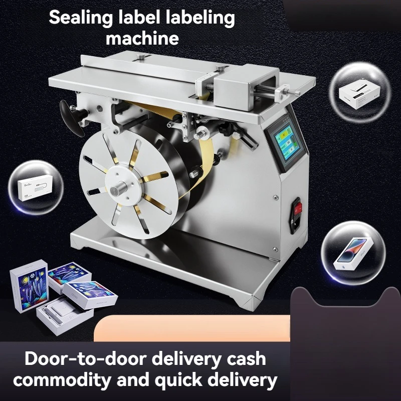 New Semi-Auto 90° Labeling Machine - Print & Apply System for Pharma/Cosmetic/Gift Boxes, Coding Labeler for Toys & Food Packagi