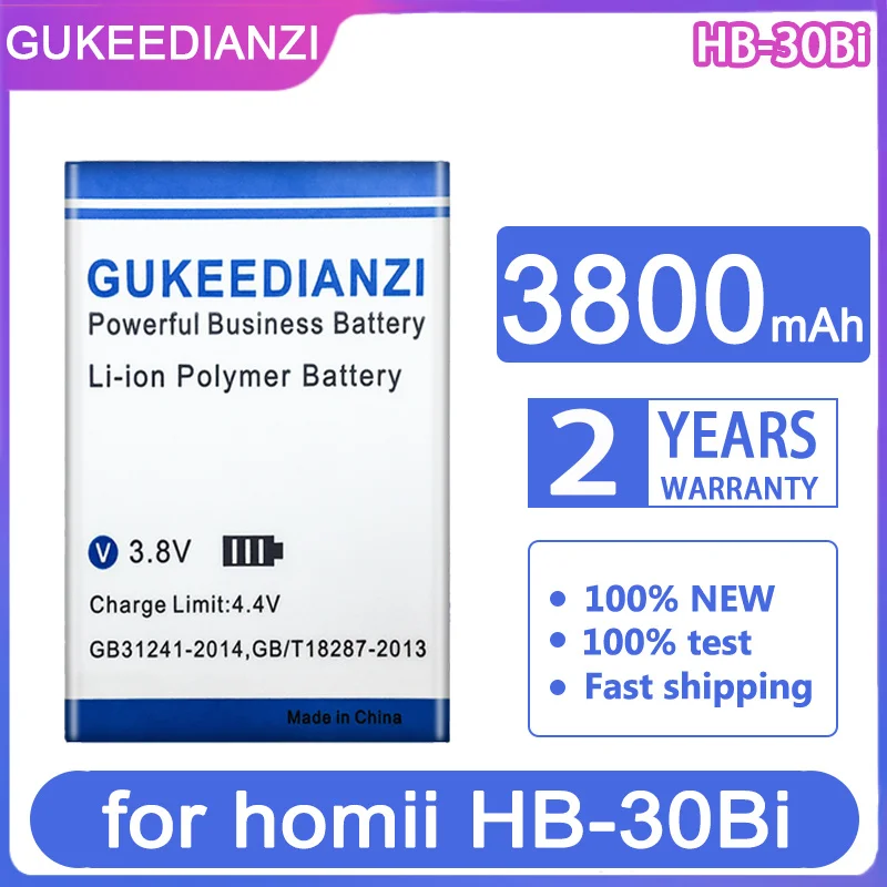 

GUKEEDIANZI Replacement Battery 3800mAh for homii HB-30Bi Mobile Phone