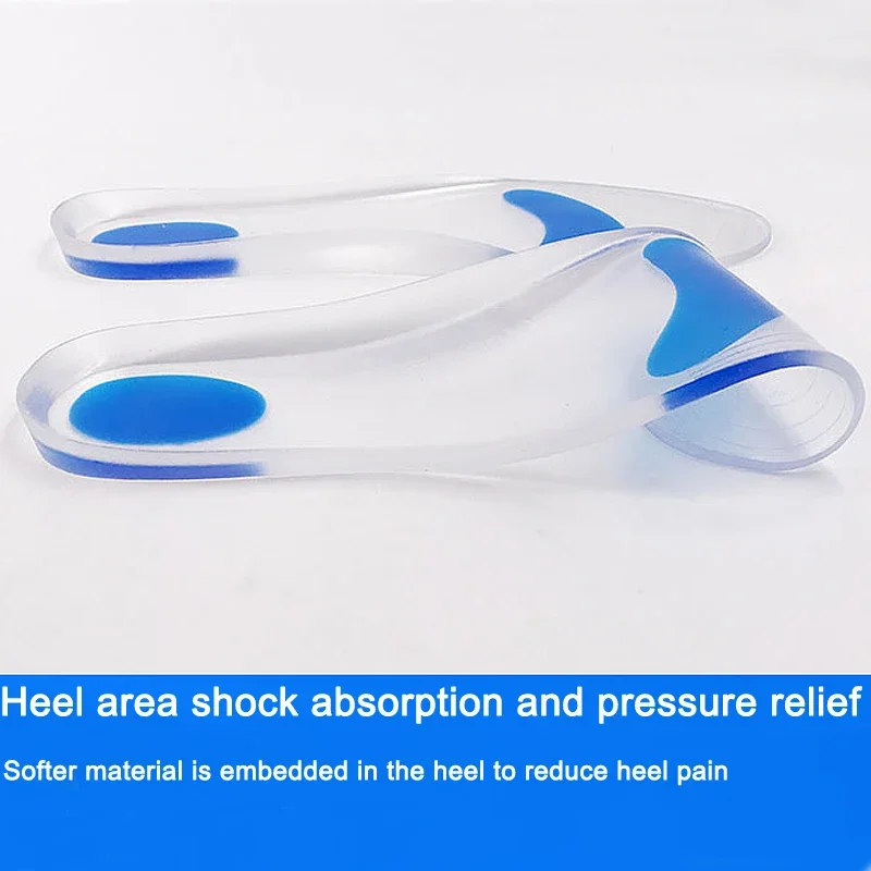 Silicon Orthopedic insoles for Shoes Women Men Flat Foot Arch Support Shoe Pad Shock Absorption Plantar Fasciitis Relief Insoles