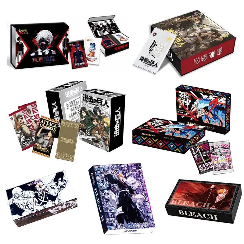 

2023 Newest Bleach Attach On Titan Collection Card Anime Figure Kurosaki Ichigo Booster Box Doujin Toys And Hobbies Gift