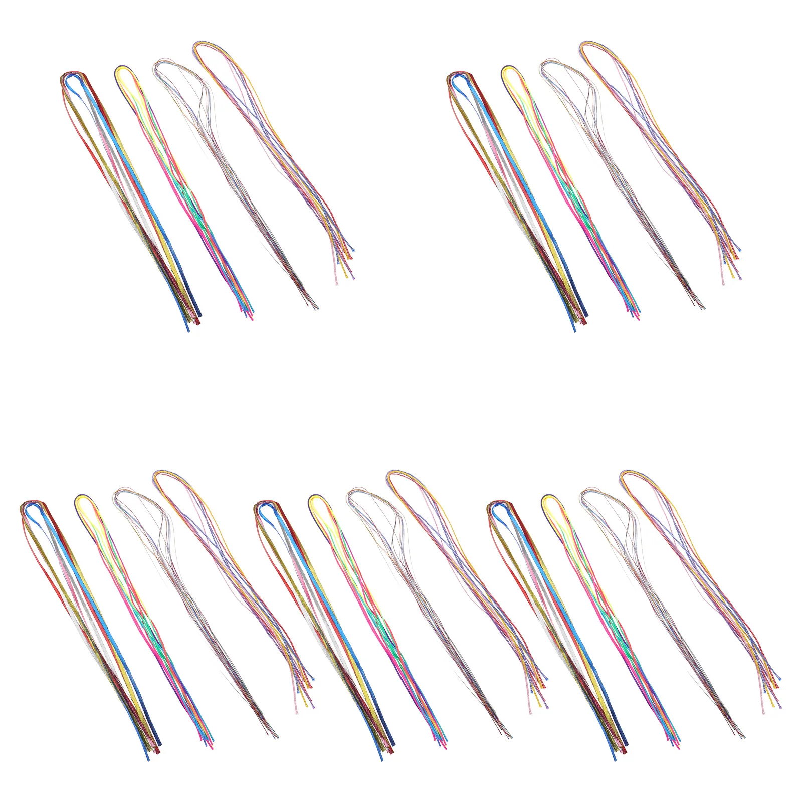 

20pcs 4 Packs Rope Hair Accessories Rope Hair Accessories Fashion Dreadlock Tie Hiphop Strings Bright Color Party Dance