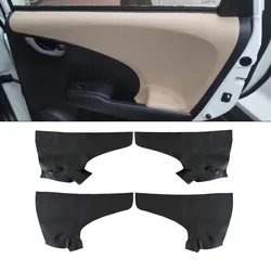 For Honda Jazz / Fit 2008 2009 2010 2011 2012 hatchback Microfiber Leather Door Armrest Panel Cover Sticker Trim