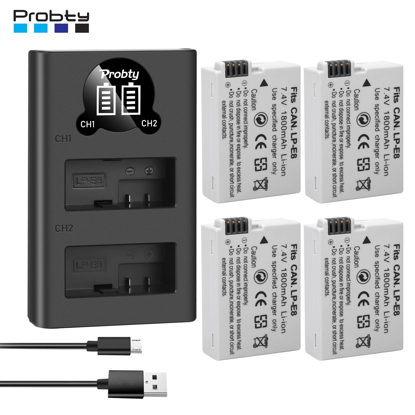 1800mAh LP-E8 LP E8 LPE8 Camera Battery + LED Dual Charger For Canon EOS 550D 600D 650D 700D Rebel T2i T3i T4i T5i