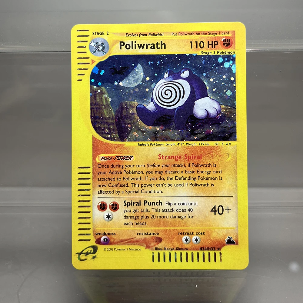 PKM-Karten Tyranitar Gengar Nidoking Einzelfolienkarten Aquapolis Espeon Hypno Classic Game Collection Cards PTCG Proxy Cards