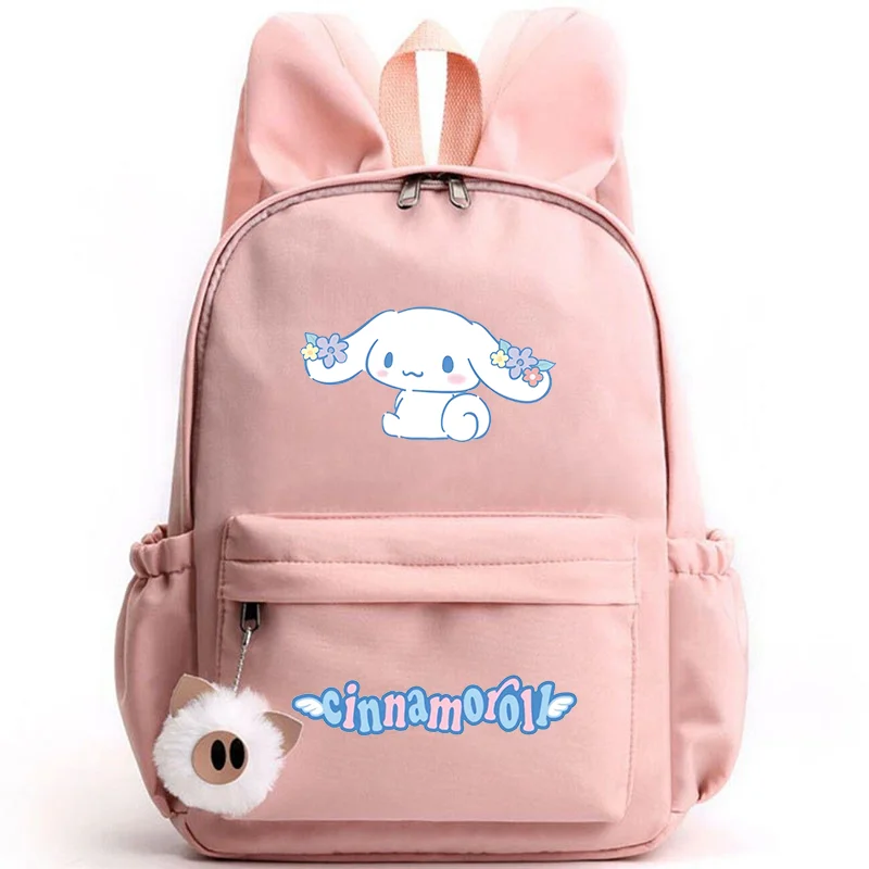 Cinnamoroll School Bags Backpack for Girl Boy Student Teenager Rucksack Women Casual Travel Rabbit Ears Mochila