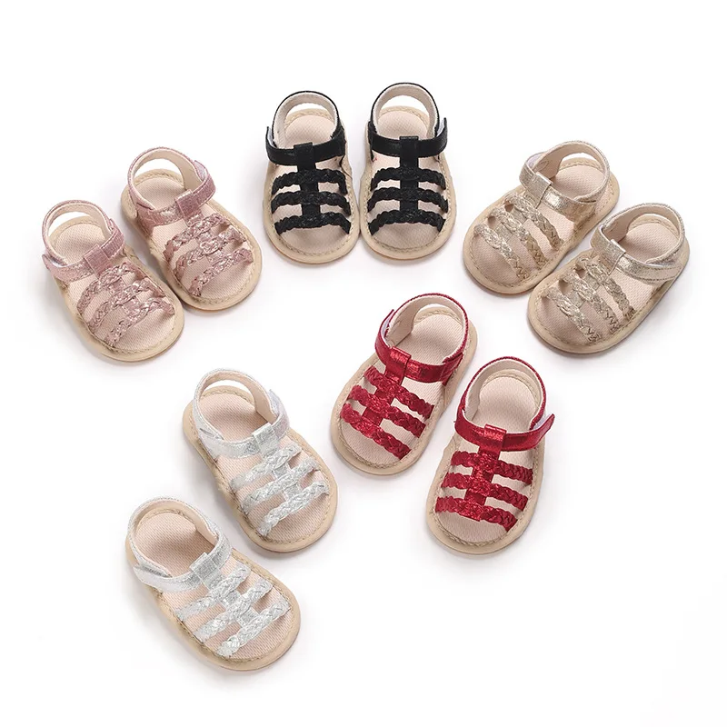 Casual Comfortable Solid Color Open Toe Sandals For Baby Girl Breathable Non-slip Walking Shoes For Summer Outdoor Walking Shoes