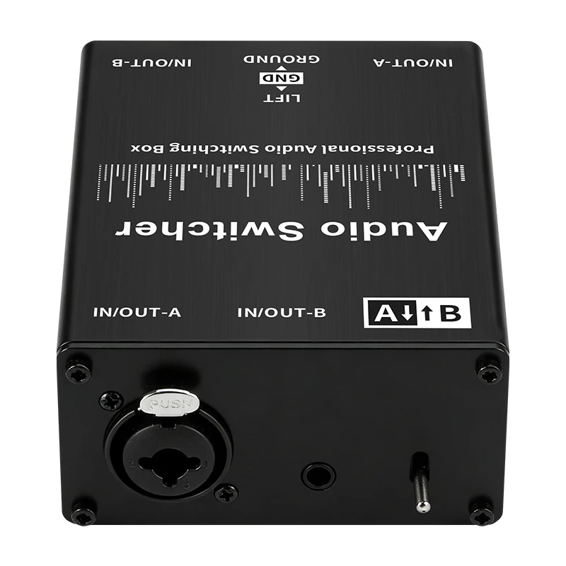 2 In 1 Out XLR Audio Switcher XLR Audio Source Switcher Manual Selector Audio Switcher 2 Male XLR 1 Female 6.5+XLR+3.5mm