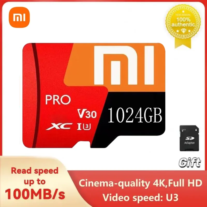 Xiaomi-tarjeta de memoria SD de 2TB V30, microtarjeta TF/SD de 128GB, Clase 10, Flash de alta velocidad, 512GB, 256GB, para teléfono con cámara