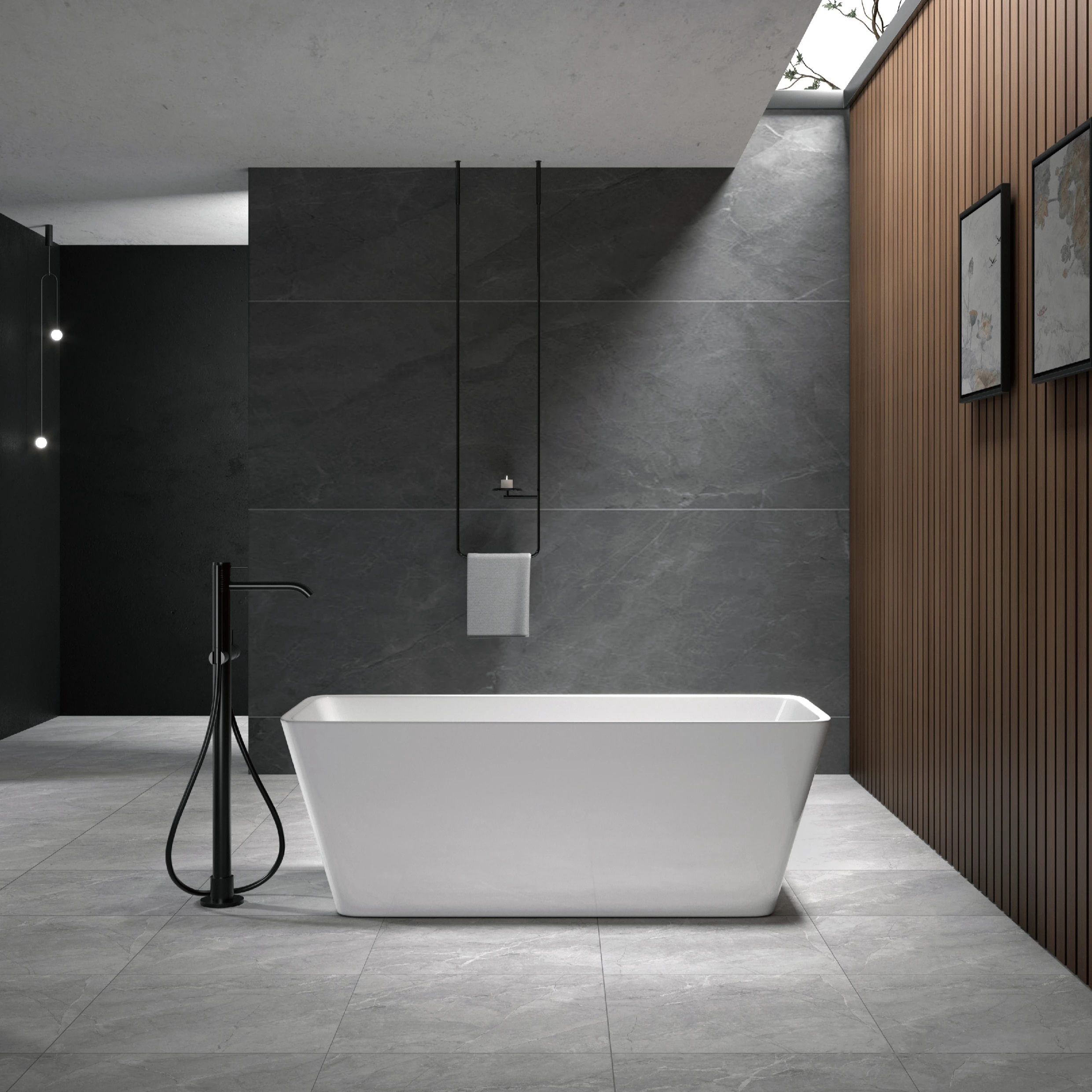 

High Quality One Person Walk In Bathtub White Color Durable Acrylic Soaking Free Standing Bath Tub