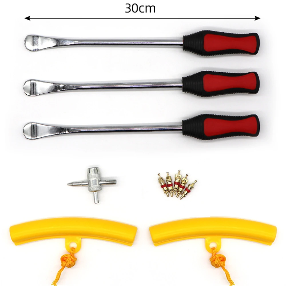 Professional Auto Spoon Tire Kit Multifunctional Motorcycle Crowbar Tire Rim Protective Sleeve Tire Crowbar Pry Bar Repair Tools