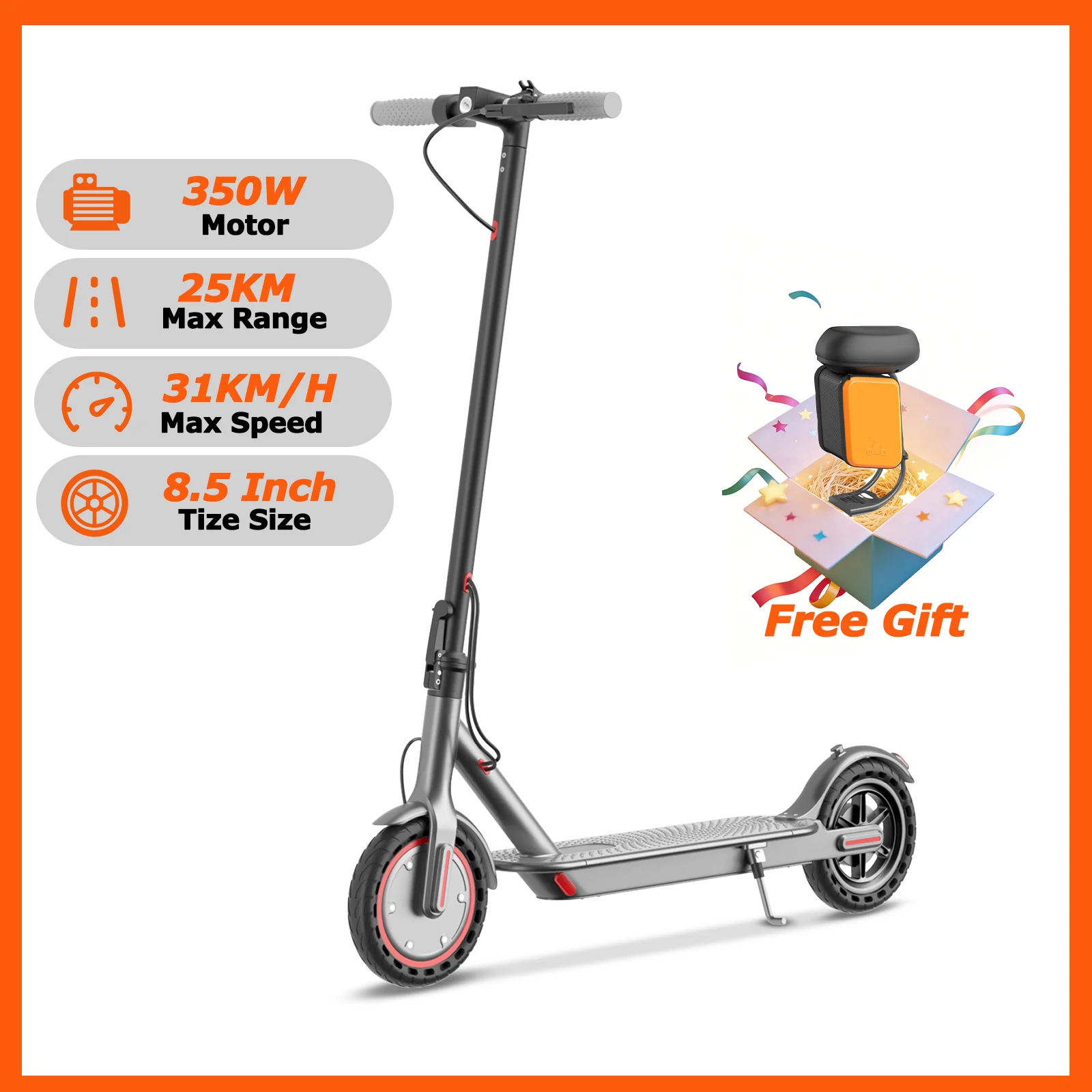 2026 JUICEASE EX01XB Elektrische Scooter 350W Motor 36V7.8Ah 25 KM Bereik 31KM/ 8,5 Inch Banden met APP Opvouwbare Volwassen Kick EScooter