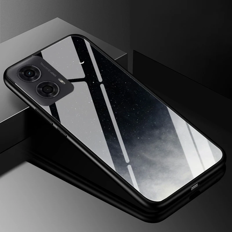 Tempered Glass Hard Cover For Motorola Moto Moto G Play G STYLUS 5G 2023 Power 2022 edge 40 Neo Case Marble Funda Coque Cover