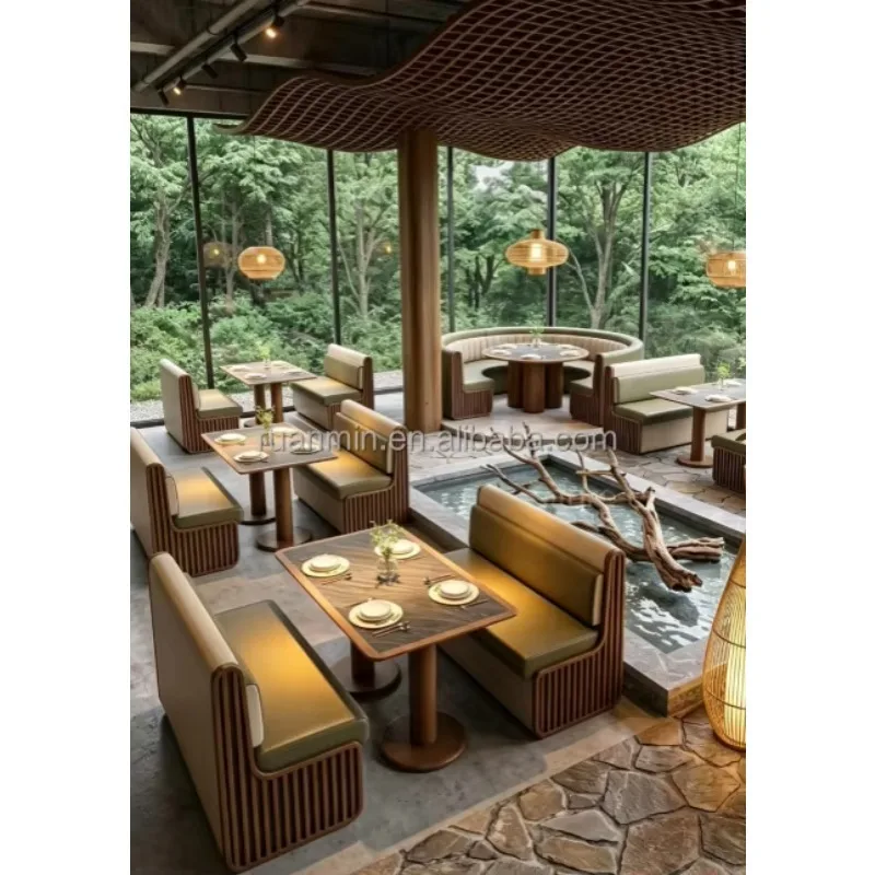 Factory Direct Sales Booth Sofa Western Restaurant Restaurant Wall Facing Booth Coffee Shop Booth Table and Chair Combination