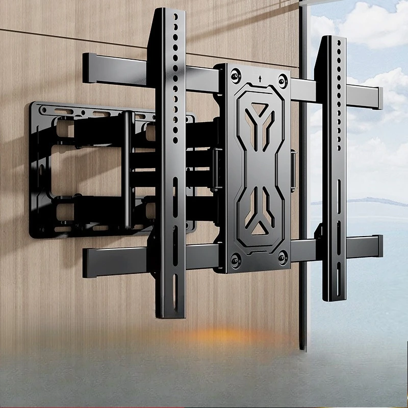 

Ultra thin TV hanger with telescopic rotating wall bracket