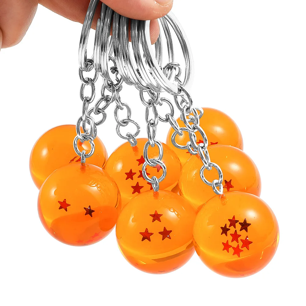 

Anime Keychain Charms 1 2 3 4 5 6 7 Star Dragon Balls Cosplay Accessories Pendant Crystal Ball Resin Figure Kids