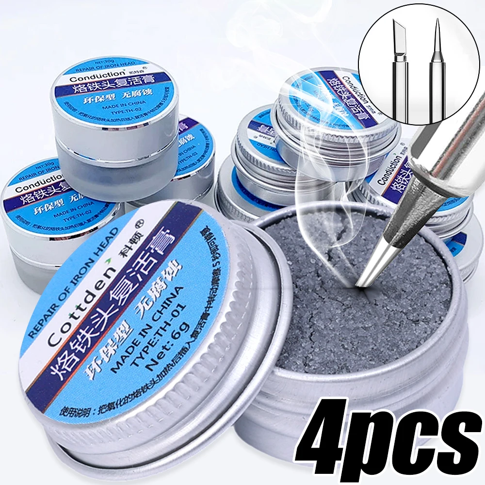 

4/2/1Pcs Soldering Iron Tip Refresher Non-stick Tin Solder Cream Clean Paste for Oxide Head Resurrection Oxidative Activator