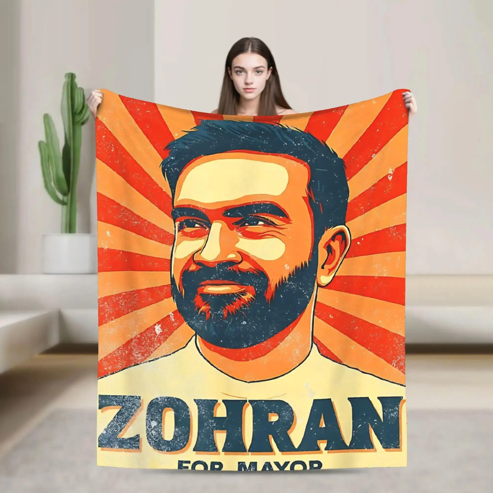 

Плюшевый плед Zohran Mamdani: Мягкое, теплое, комфортное фланелевое одеяло для дома, путешествий и использования в самолете