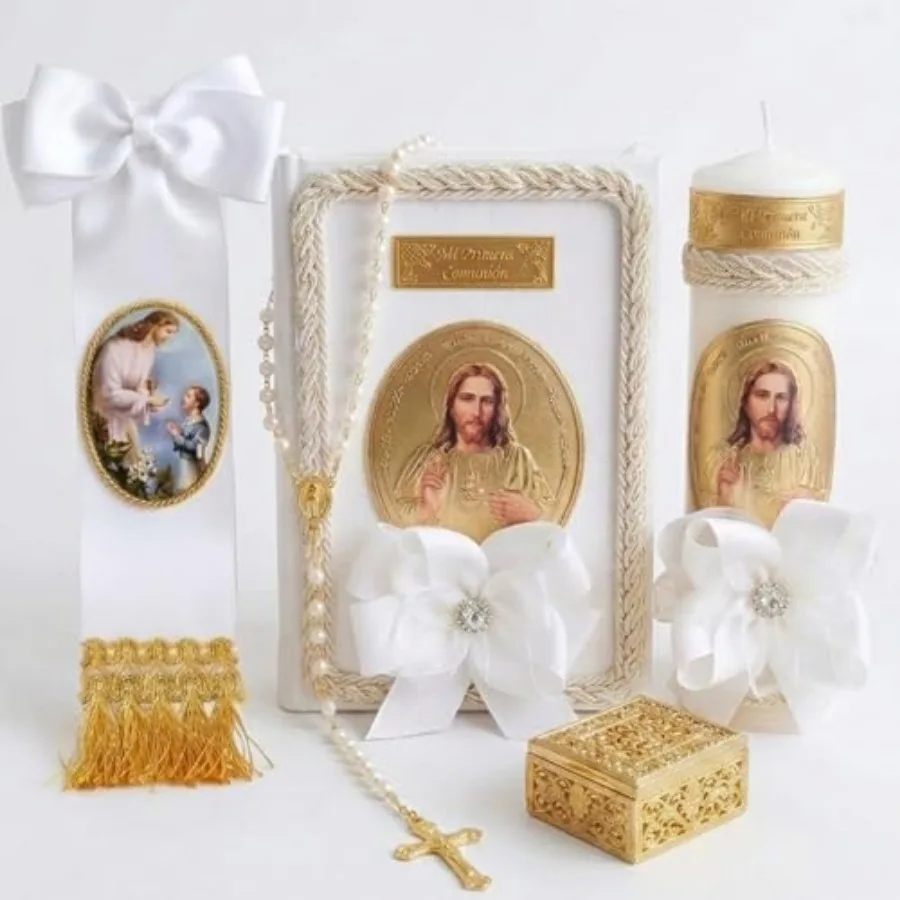 Vela y Biblia de Primera Comunión para Niño - Vela para Primera Comunión para Niño