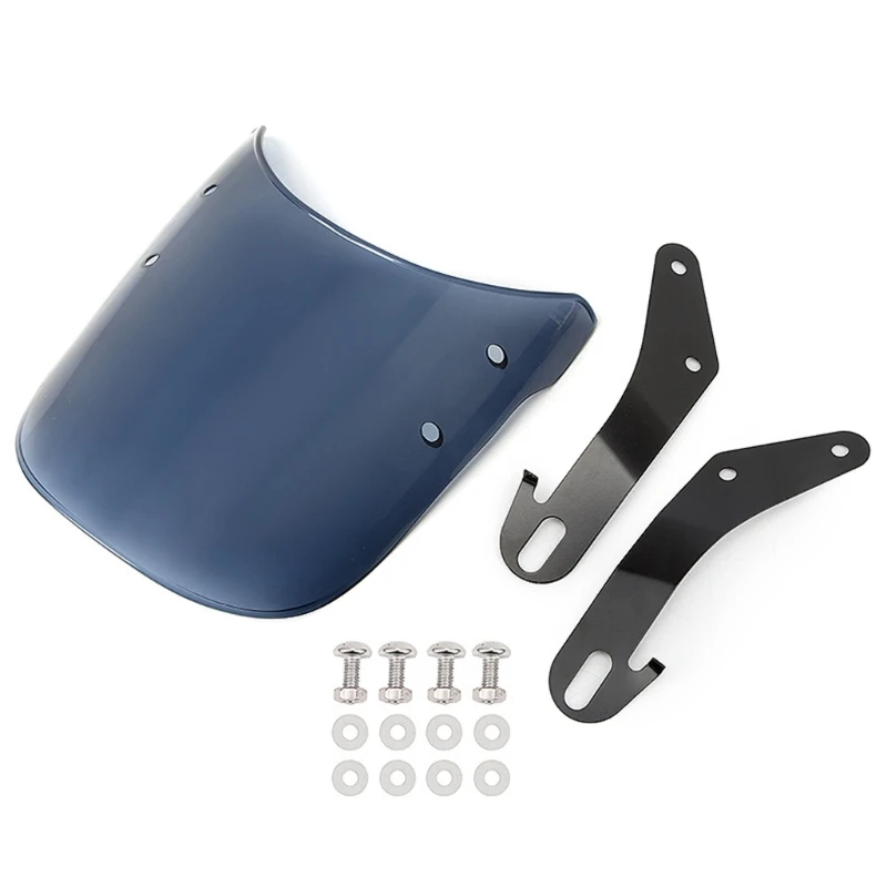 0XXD Windscreen Retro Motorbike Flyscreen Clear Windshield Shield Protects From Debris for Various Motorcycle Models