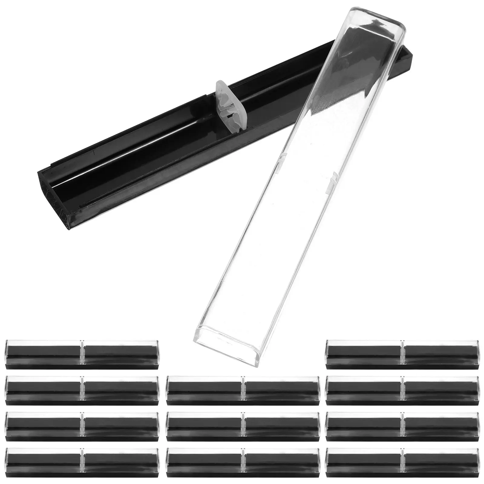 12pcs Translucent Plastic Pen Case for Pens, Pencils, Jewelry & Stationery – Portable Storage Organizer Gift Box