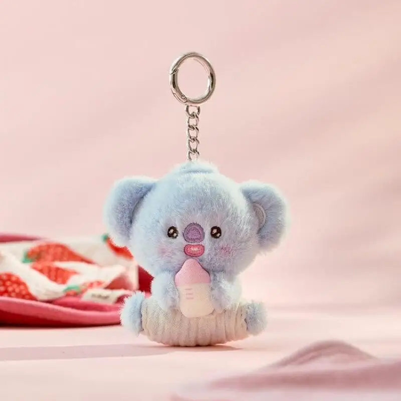 10 cm Anime Cartoon Bt21 Tata Cooky Niedliches Plüschtier Mode Plüschtier Zubehör Rucksack Schlüsselanhänger Zubehör Geschenk für Freunde