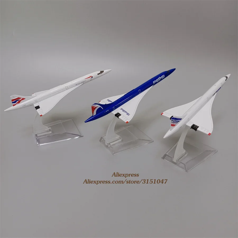 15.5cm Air France Concord Costa / British Aiways Concord Costa 1:400 Scale Diecast Air Plane Model Airplane Alloy Metal Aircraft