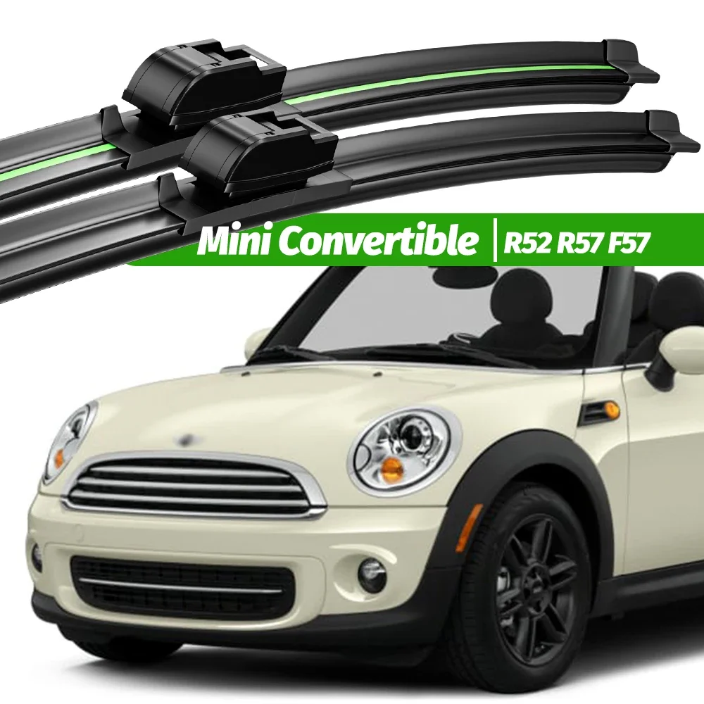 

For Mini Convertible R52 R57 F57 2004-2019 2pcs Front Windshield Wiper Blades 2005 2012 2015 Windscreen Window Accessories