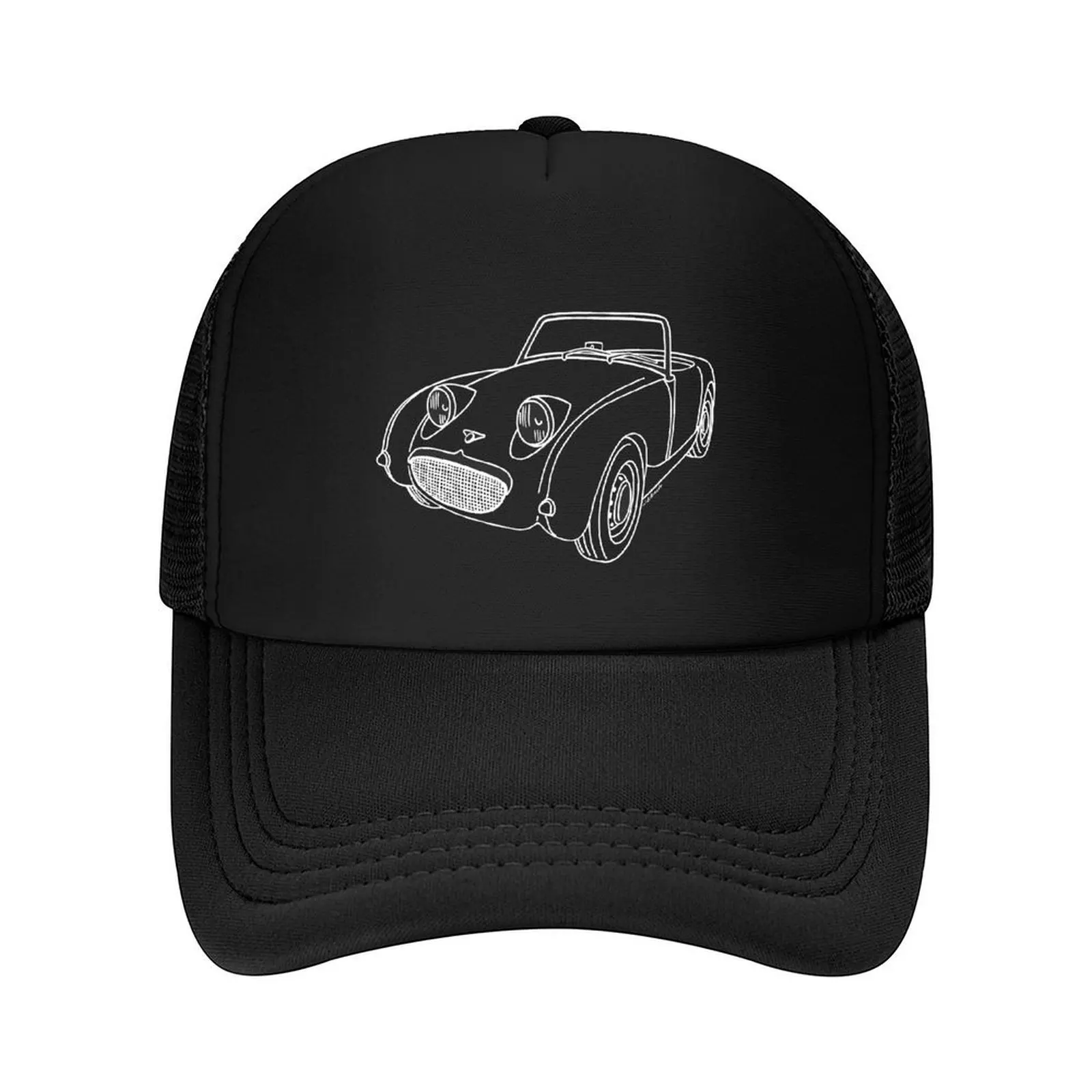 

My drawing of the Sprite Frogeye in white stroke Baseball Cap Big Size Hat Rave Trucker Hat Snapback Cap Men Golf Wear Women's