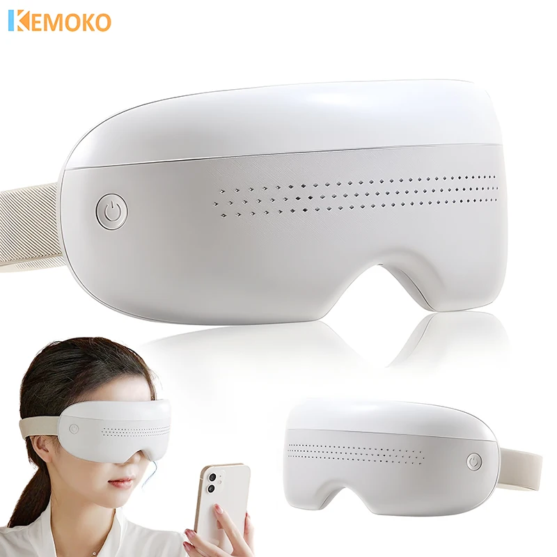 

Eye Massager Type-C 4D Acupoint Massager Smart Airbag Vibration Eye Care Instrument Eye Massage Glasses Fatigue Wrinkle& Pouch