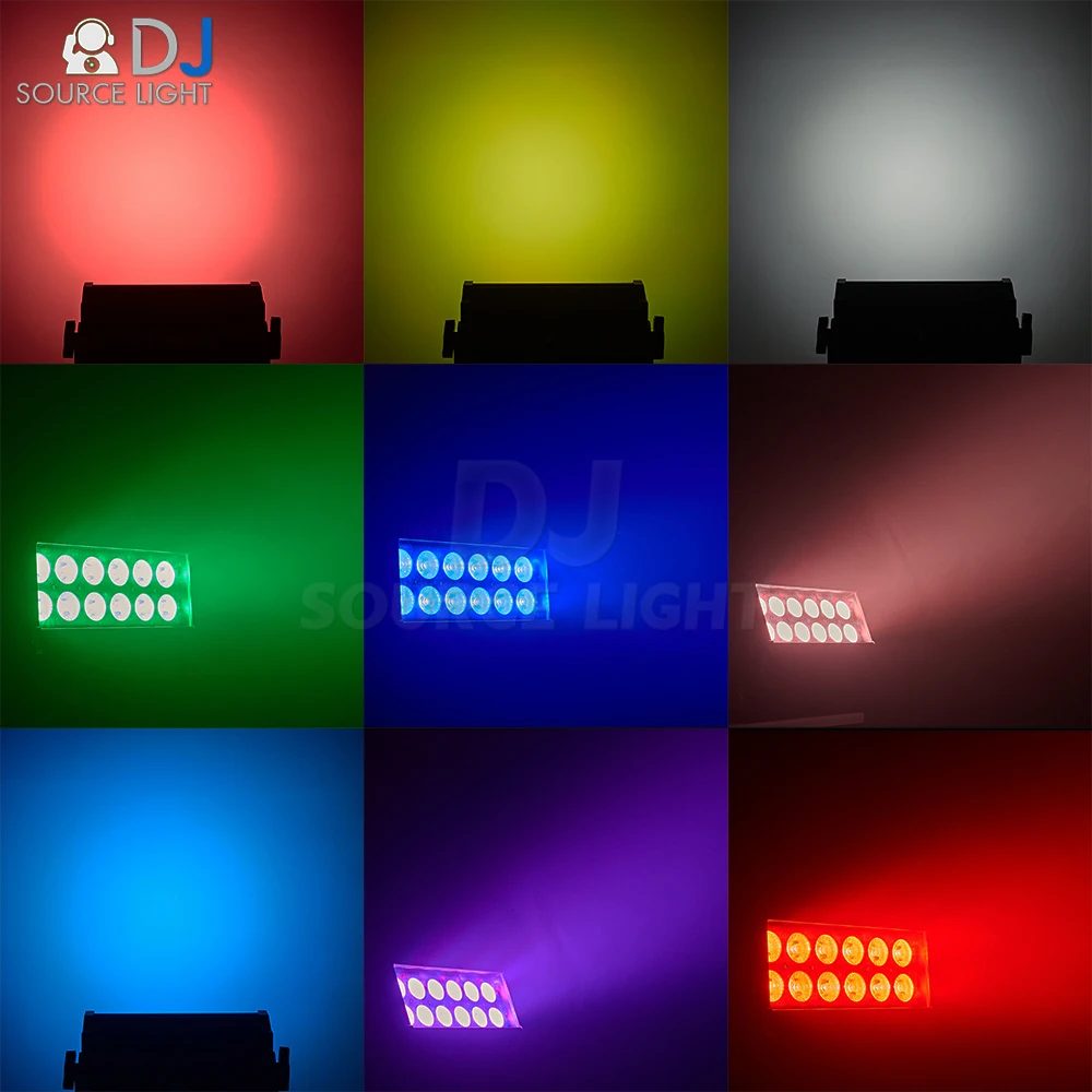 Lampu panggung LED 12x18W RGBWA + UV 6 dalam 1, lampu cuci LED tahan air IP65 kontrol aplikasi nirkabel IP65 lampu panggung pesta pernikahan DJ Disco DMX512 6/10CH