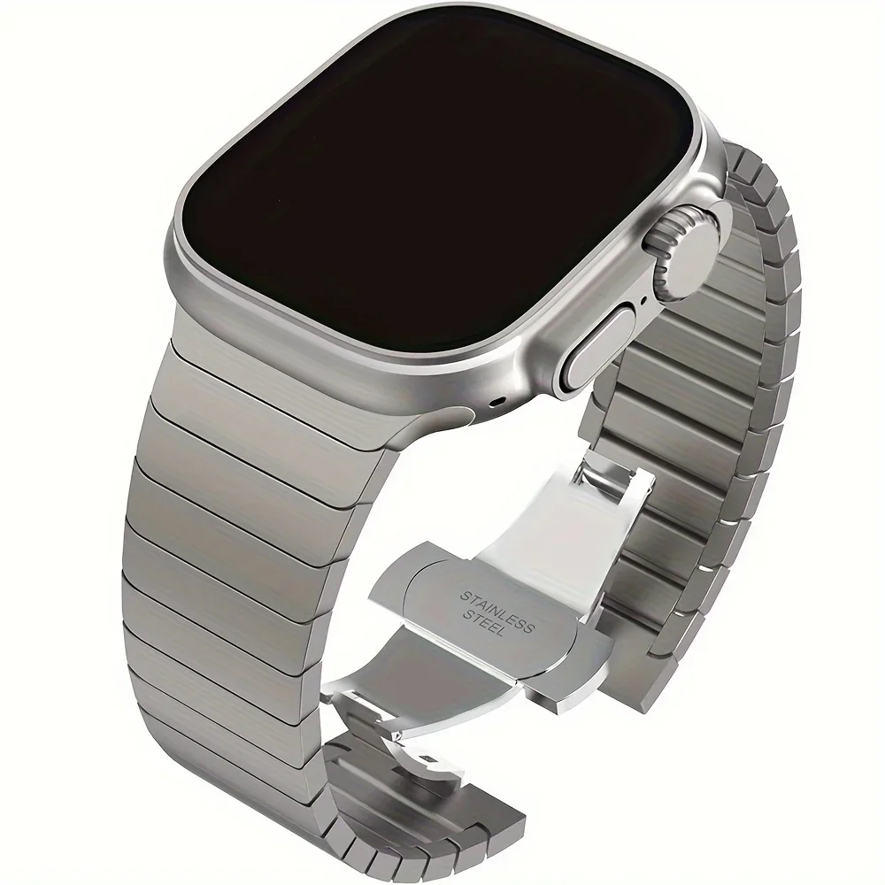 

Титановый ремешок для Apple Watch Band 40 46 42 44 45 49 мм, браслет из нержавеющей стали для iWatch Series 11/10/9/8/7/6/5/4 SE 3 Ultra