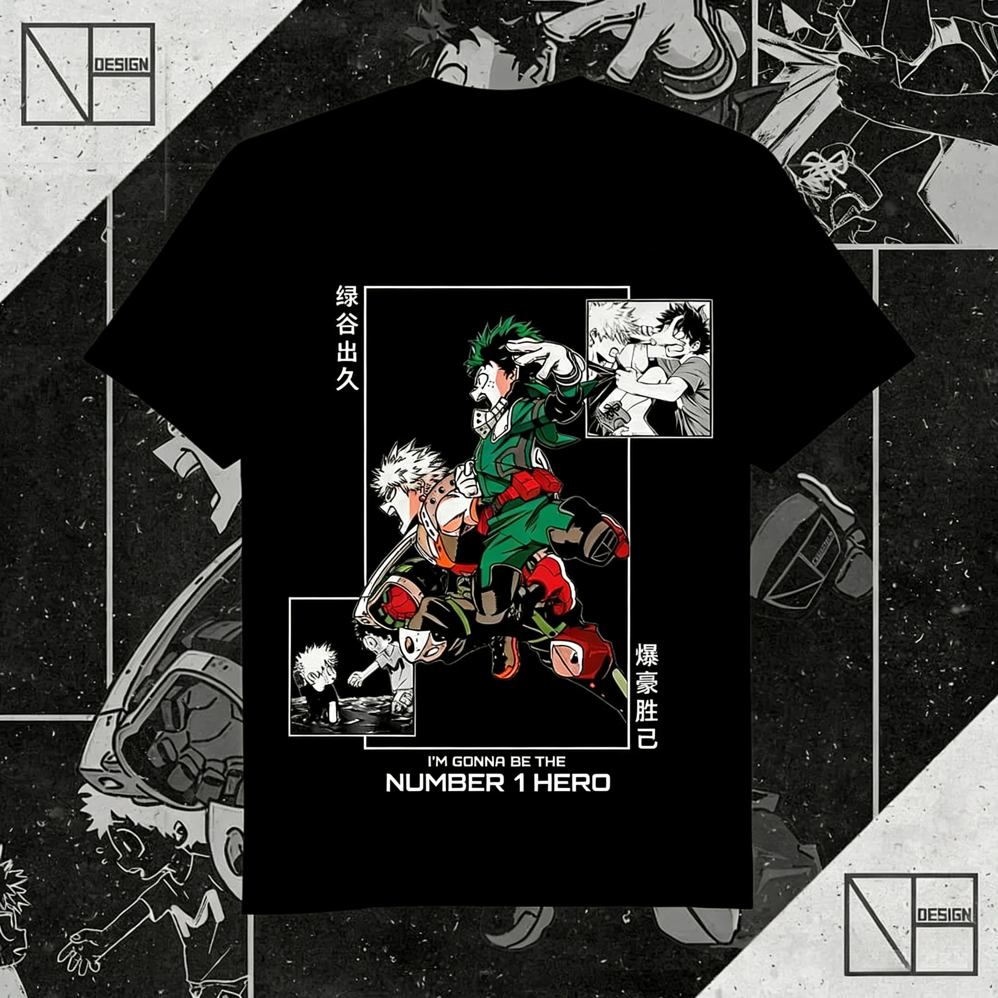 Camiseta con estampado gráfico de My Hero Academy Katsuki Bakugo, camiseta de héroe MHA, camiseta informal de algodón Harajuku, camisetas de gran tamaño Y2k