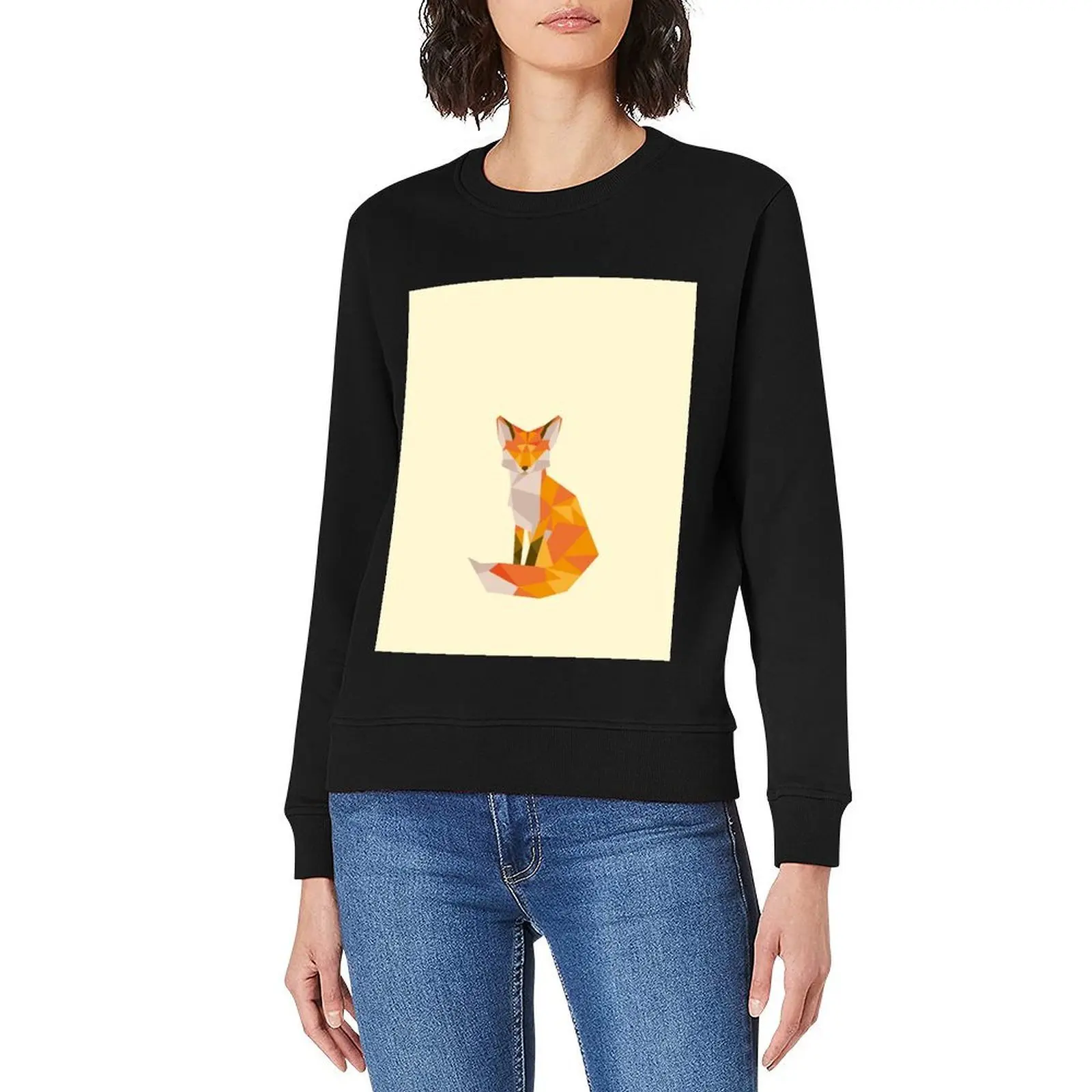 Geometric Fox Pullover men clothes men's coat winter clothes anime clothing new in sweatshirts