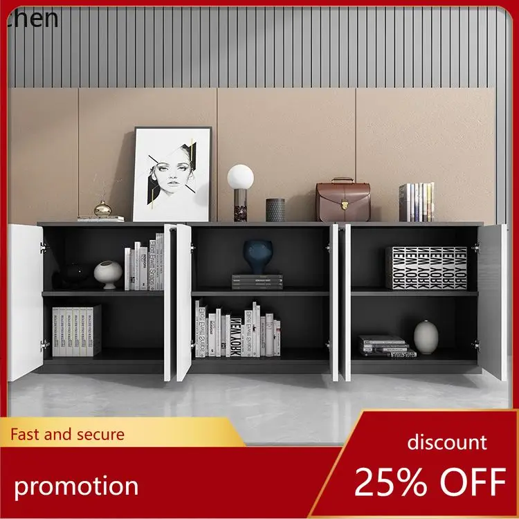 

ZML Storage Cabinet Wooden Filing Cabinet Floor-standing Document Office Partition Storage Side Cabinet