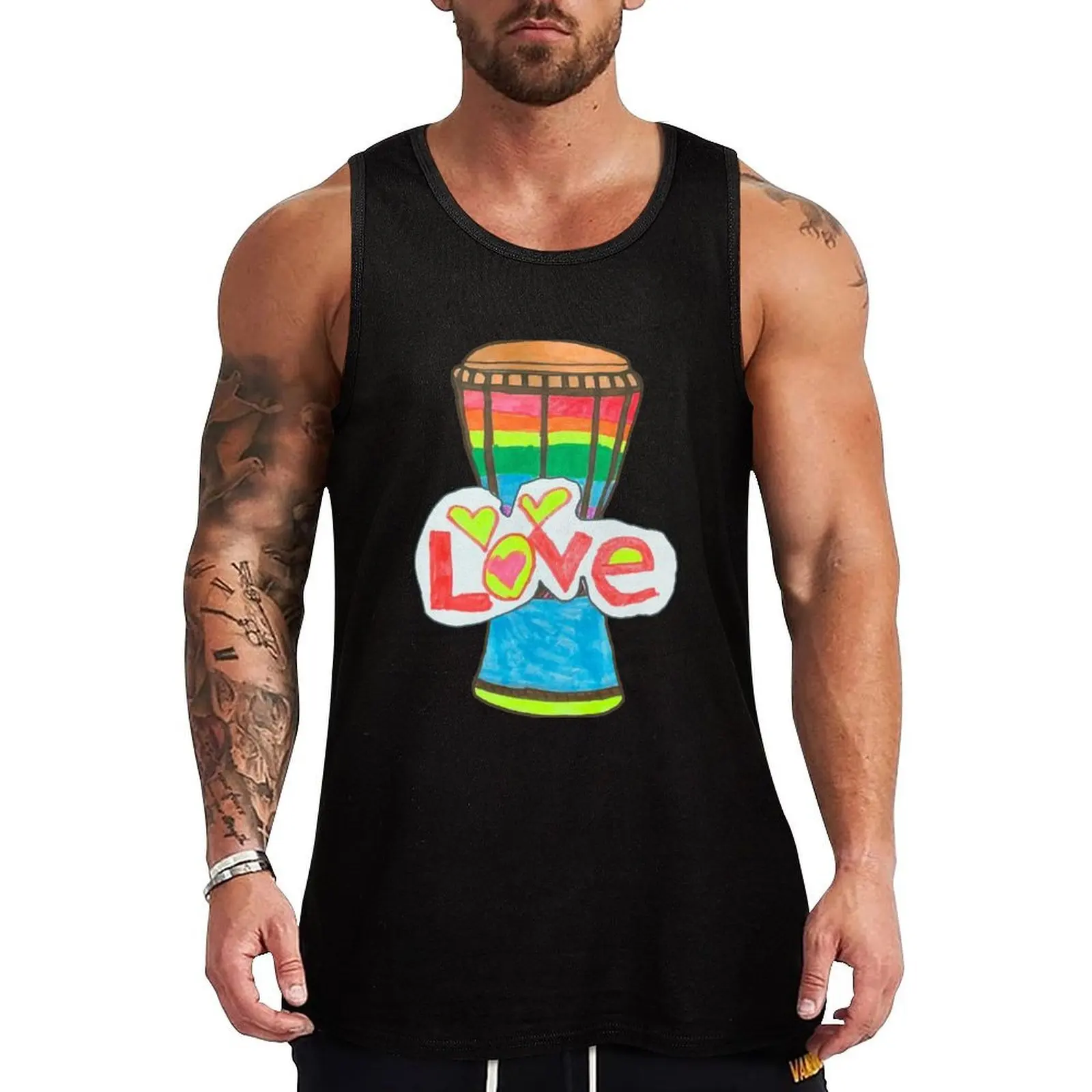 

Ivy's Drum 3-2020 Tank Top Man gym clothes Men's t shirt sleeveless gym shirt man fitness t shirt gym