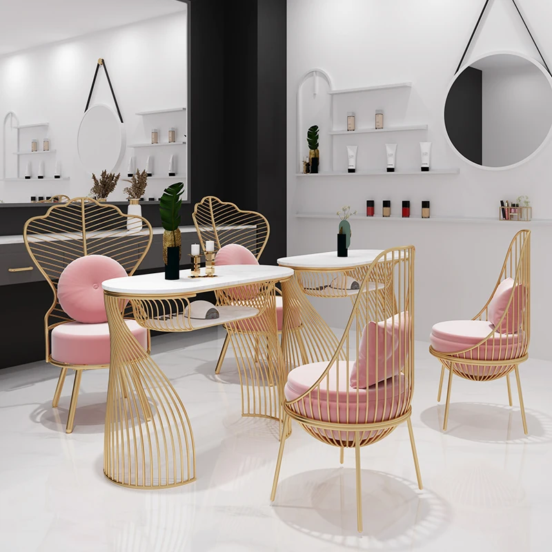Luxury Modern Nail Desk Minimalist Aesthetic Premium Classic Nail Desk Trendy Beautiful Table De Manucure Salon Furniture