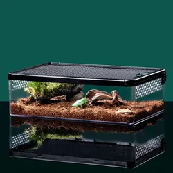 Transparent Reptile Pet Breeding Box Crawling Pet Feeding Box Lizard Silkworm Scorpion Beetle Insect Box Pet House Acrylic Cage