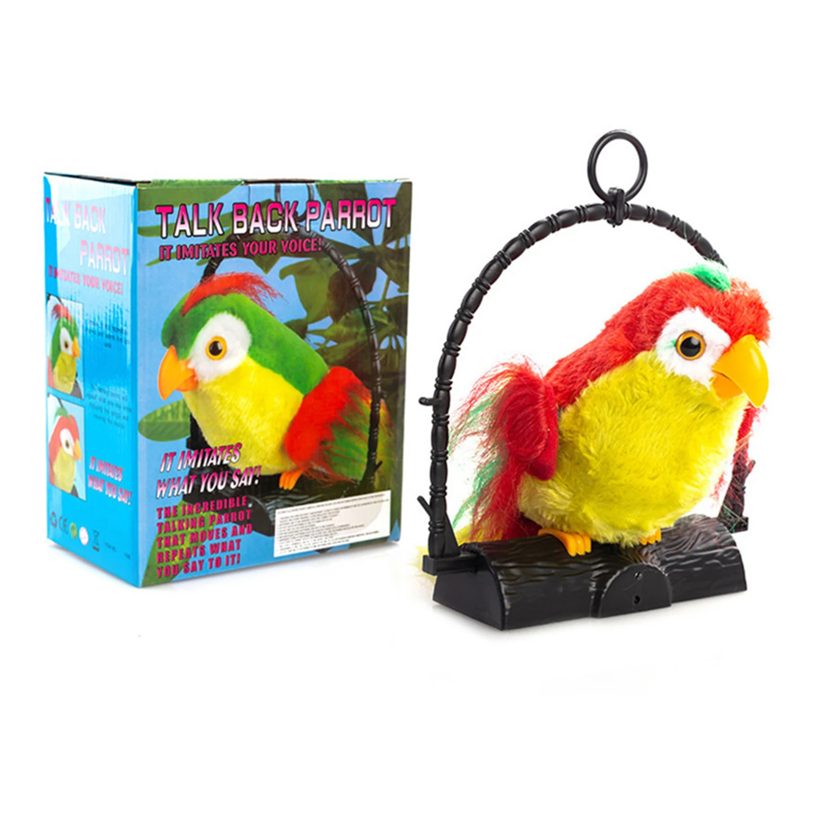 Talking Parrot Repeat Toy Mimic Voice And Move - Educational Early Learning Toy To Train