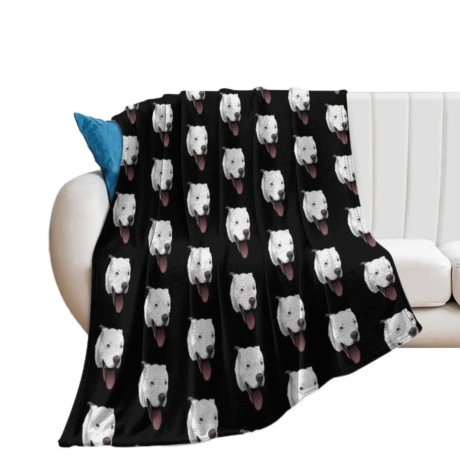 

Dog Pitbull Resting Pit Face Vintage Throw Blanket anime Picnic Blankets