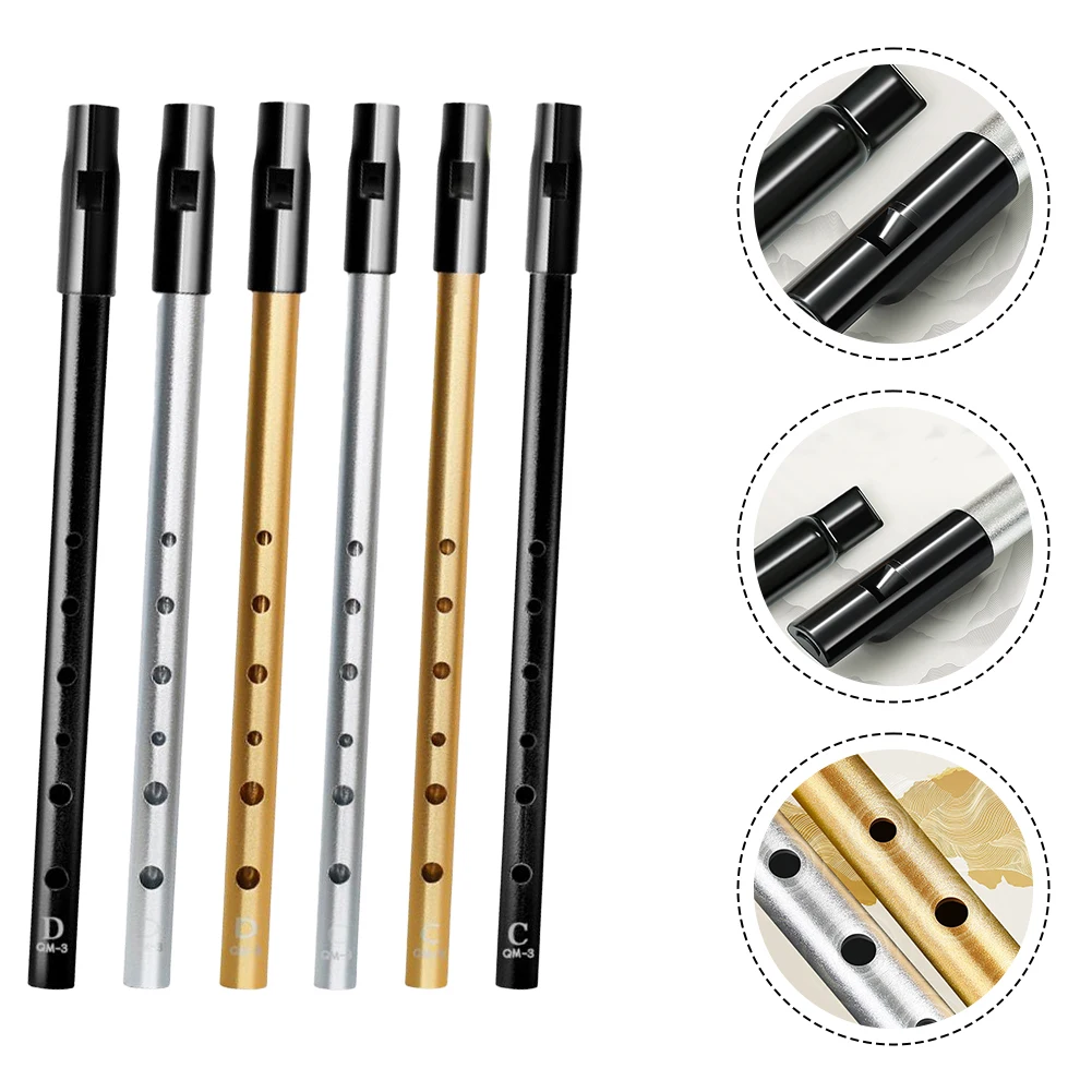 Irish Whistle Flute C D Key 6Hole Flute Traditional Musical Instruments Alloy With Bags For Beginners And Experienced Players