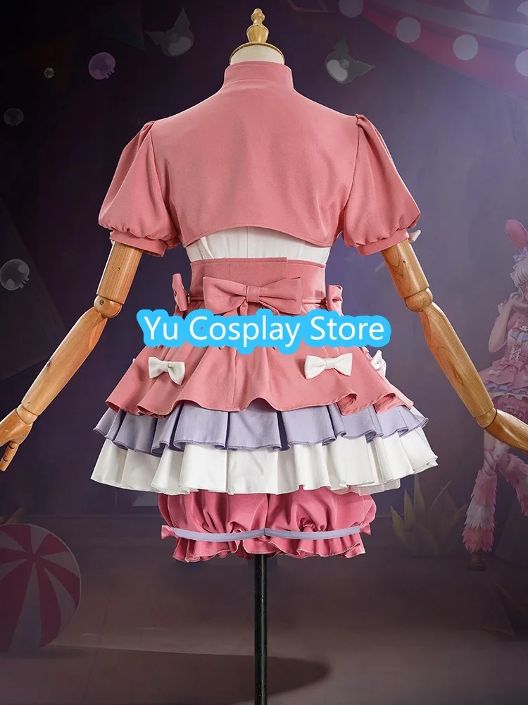 Game Identity V Cheerleader Cosplay Costume Women Pink Dress Fancy Party Suit Halloween Carnival Uniforms Anime Clothing