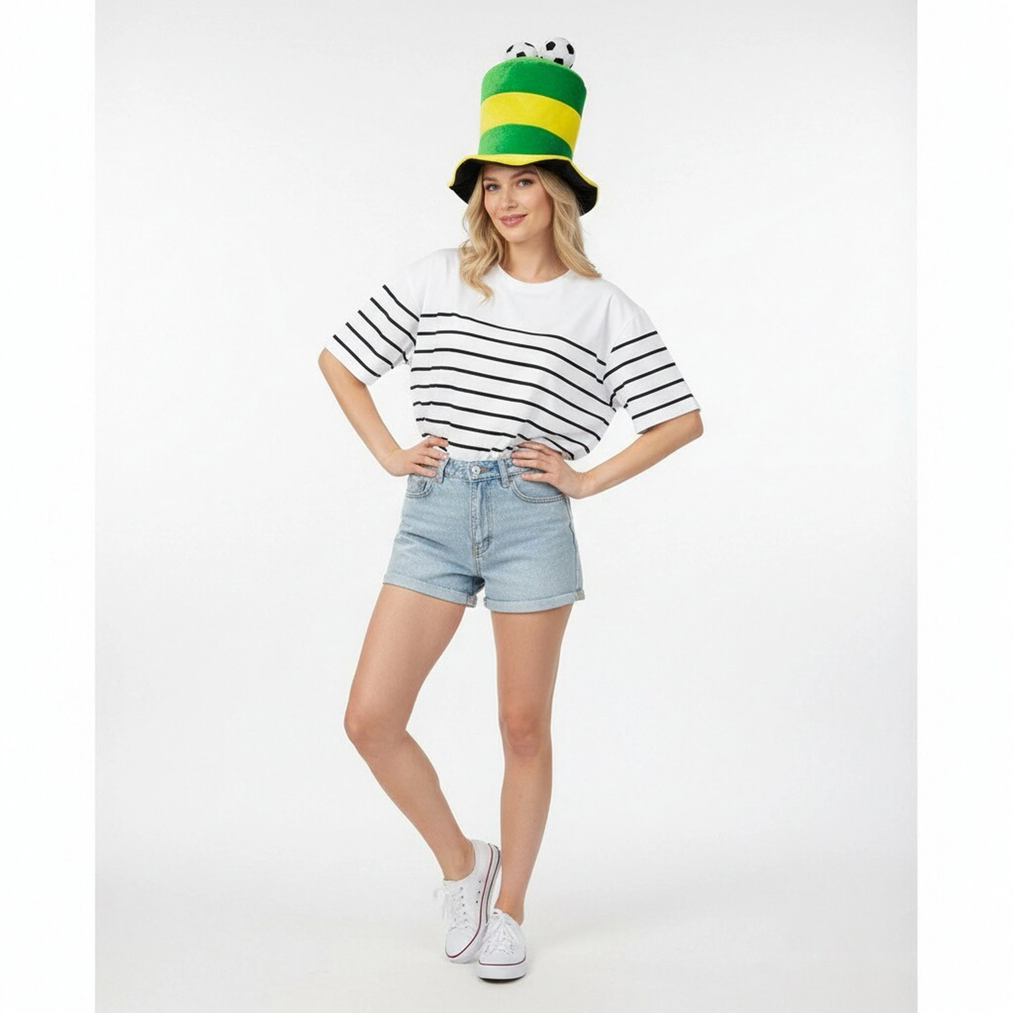 Dynamic Football Match Celebration Hat Carnival Party Cap For Sports Fans Costume Nightclub And Performance Wear Soccer Babe Cos