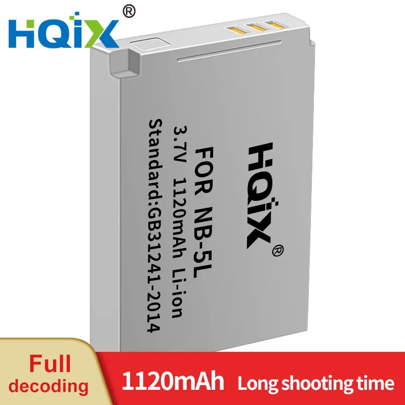 

HQIX for Canon IXUS 90 960 970 980 990 920 900 IS IXY Digital 800 810 820 830 900 910 95 Camera NB-5L Charger Battery