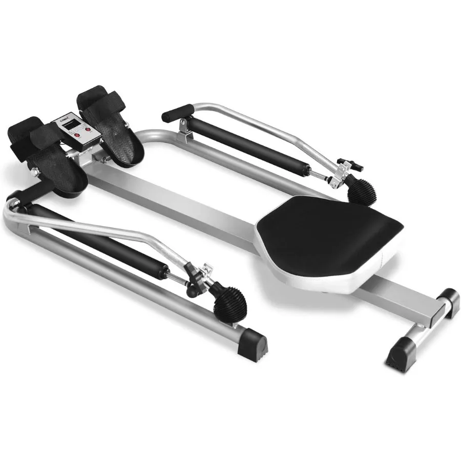 Vogatore compacto de movimiento completo para ejercicio en casa con capacidad de peso de 265 libras, vogatore hidráulico con cilindro ajustable