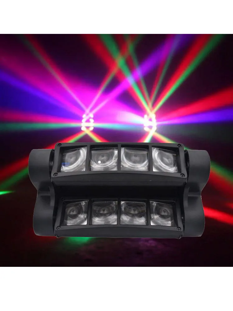 Mini LED 8x3W RGBW Moving Head Licht LED Spider Beam Bühnenbeleuchtung DMX 512 Spider Licht Gut für DJ Nachtclub Party