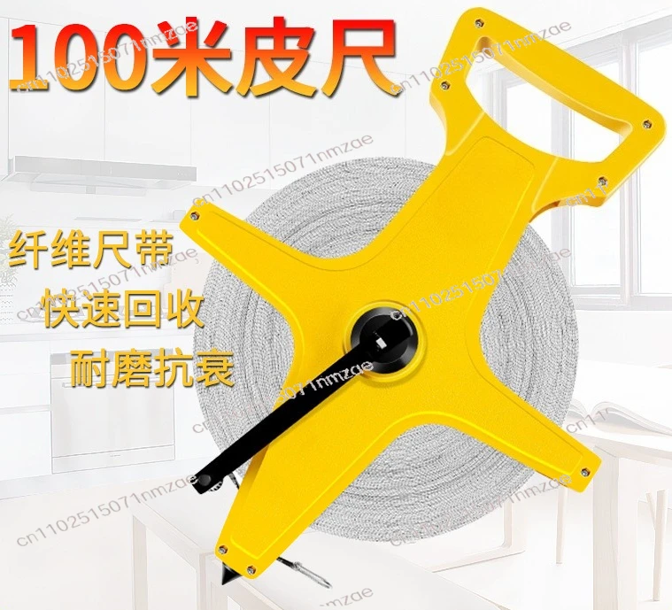 T9J5 Shelf Type Glass Fiber Long Ruler Cloth Ruler Long Tape Measure 100 Meters Measuring Tool Tape Measure Meter Ruler Portable
