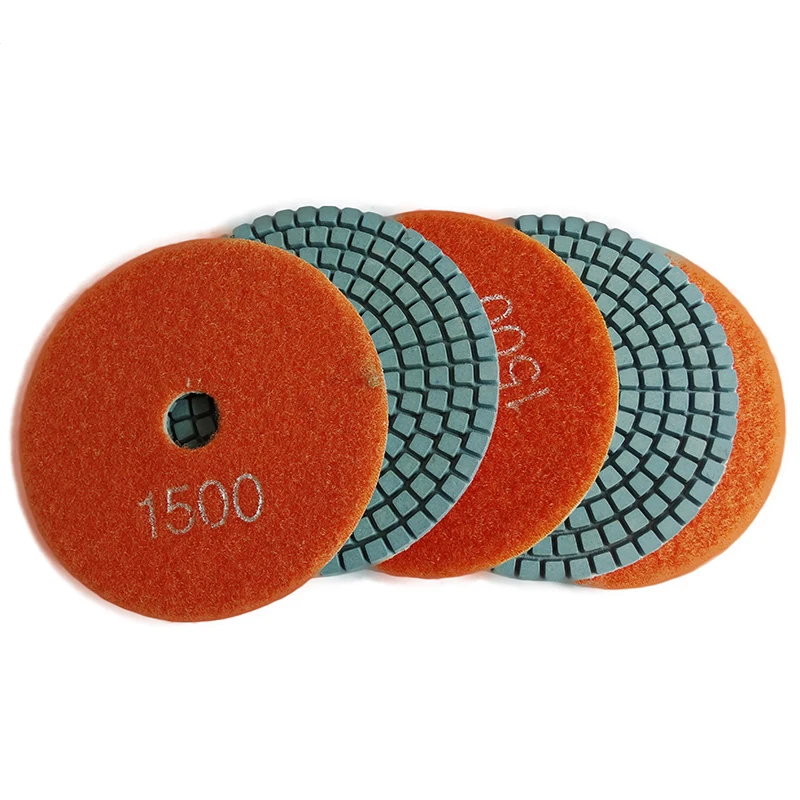Tampone per lucidatura diamantato in resina con disco abrasivo flessibile da 4 pollici 100mm per quarzo in pietra di marmo granito