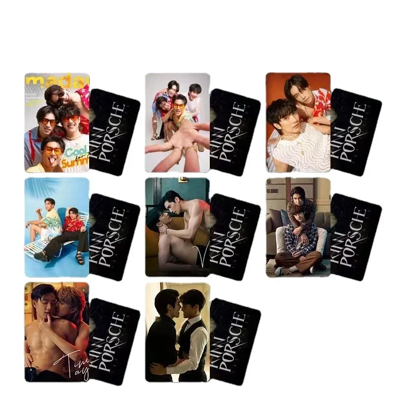 8PC/SET No Repeat Mileapo Bbbuild HD Poster Thai TV KinnPorsche The Series Drama Stills Double-sided Printed Rounded Small Card