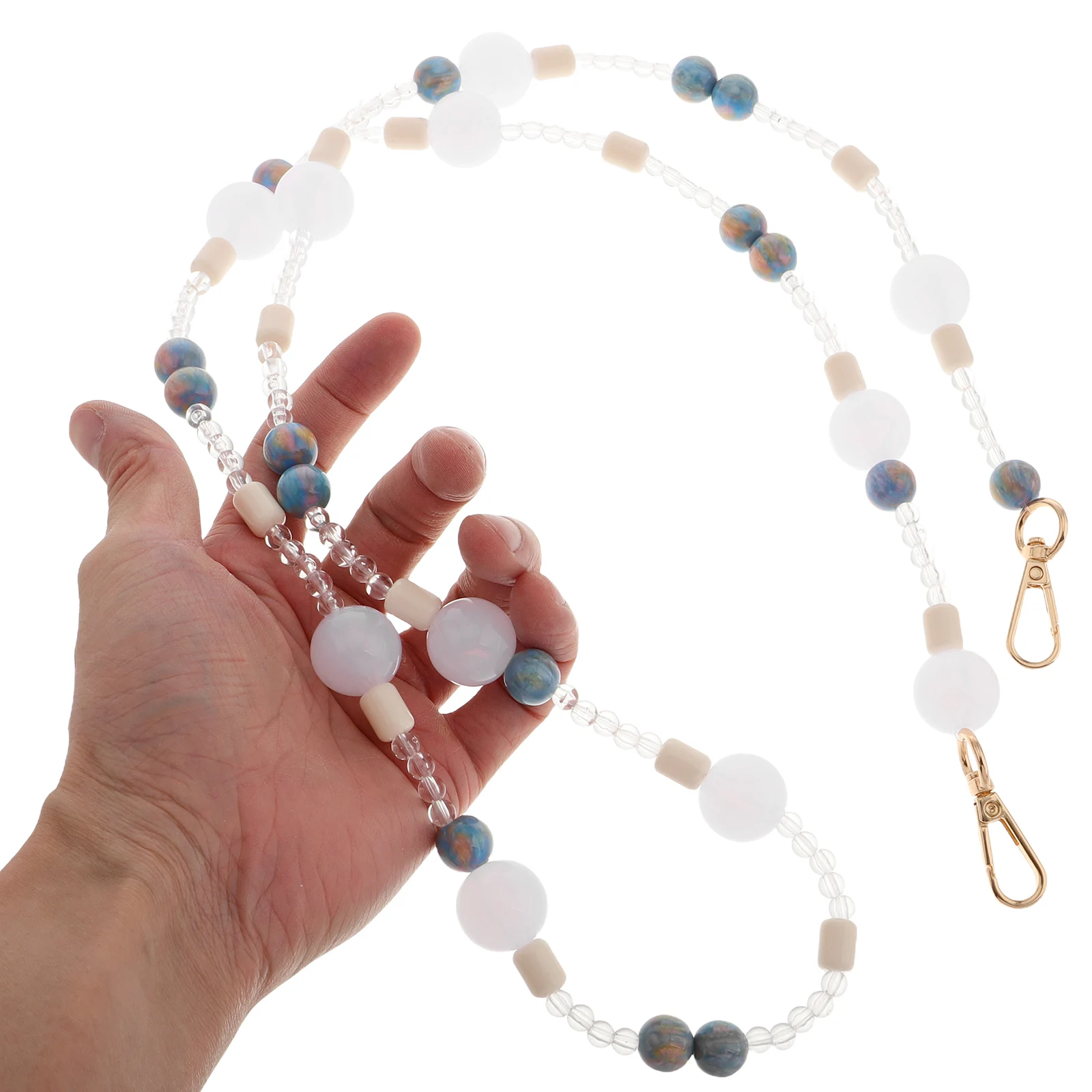 

Acrylic Beaded Shoulder Chain Colorful Fashion Crossbody Bag Strap Lightweight Purse Chain Decorative for Daily Travel