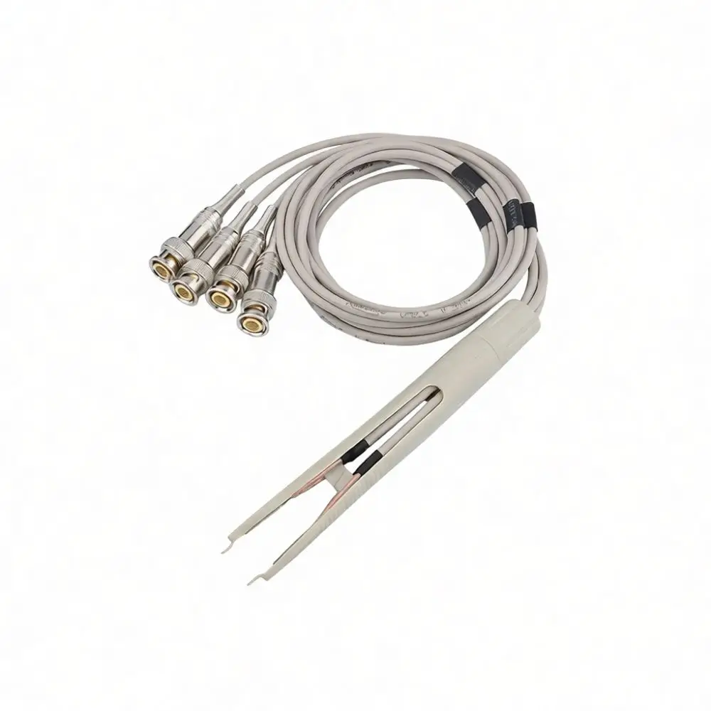 Gold Plated Kelvin Probe Connector For LCR Bridge SMD Patch Resistance Checking Wire Stable Connection Testing Tool
